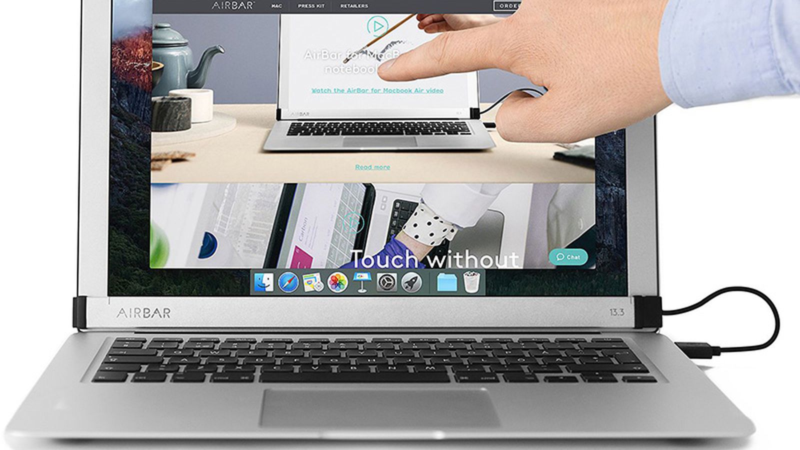 AirBar' Accessory That Gives 13-Inch MacBook Air a Touchscreen is Now Available - MacRumors