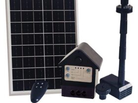Solar pond fountain pump