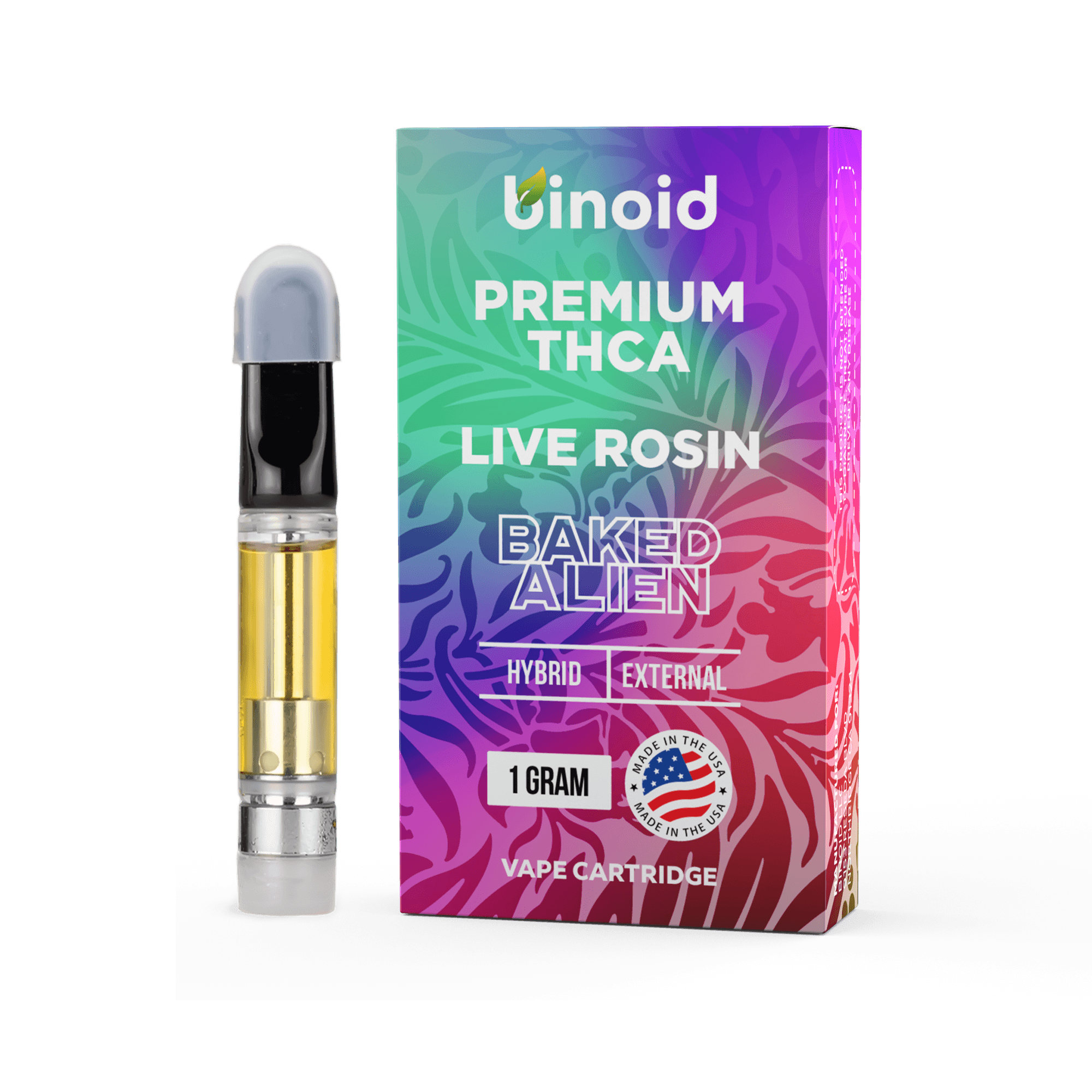 Binoid CBD THCA Vape Cartridge Live Rosin package