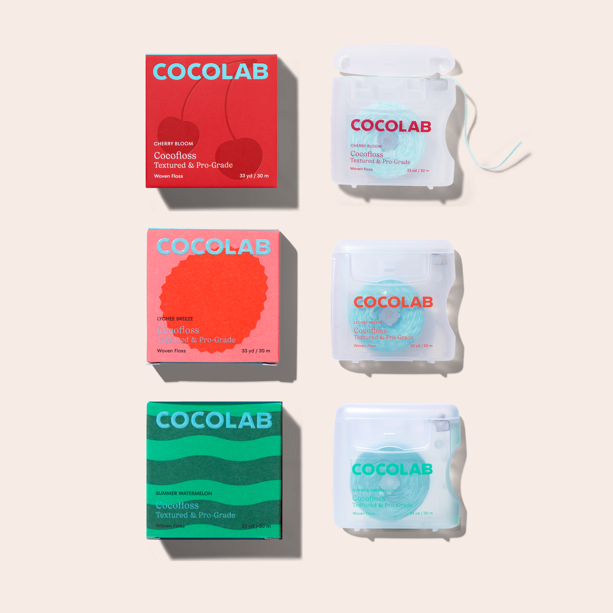 Fresh and Juicy Floss Trio by Cocofloss