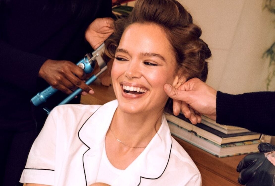 Woman enjoying a Glamsquad beauty membership blowout