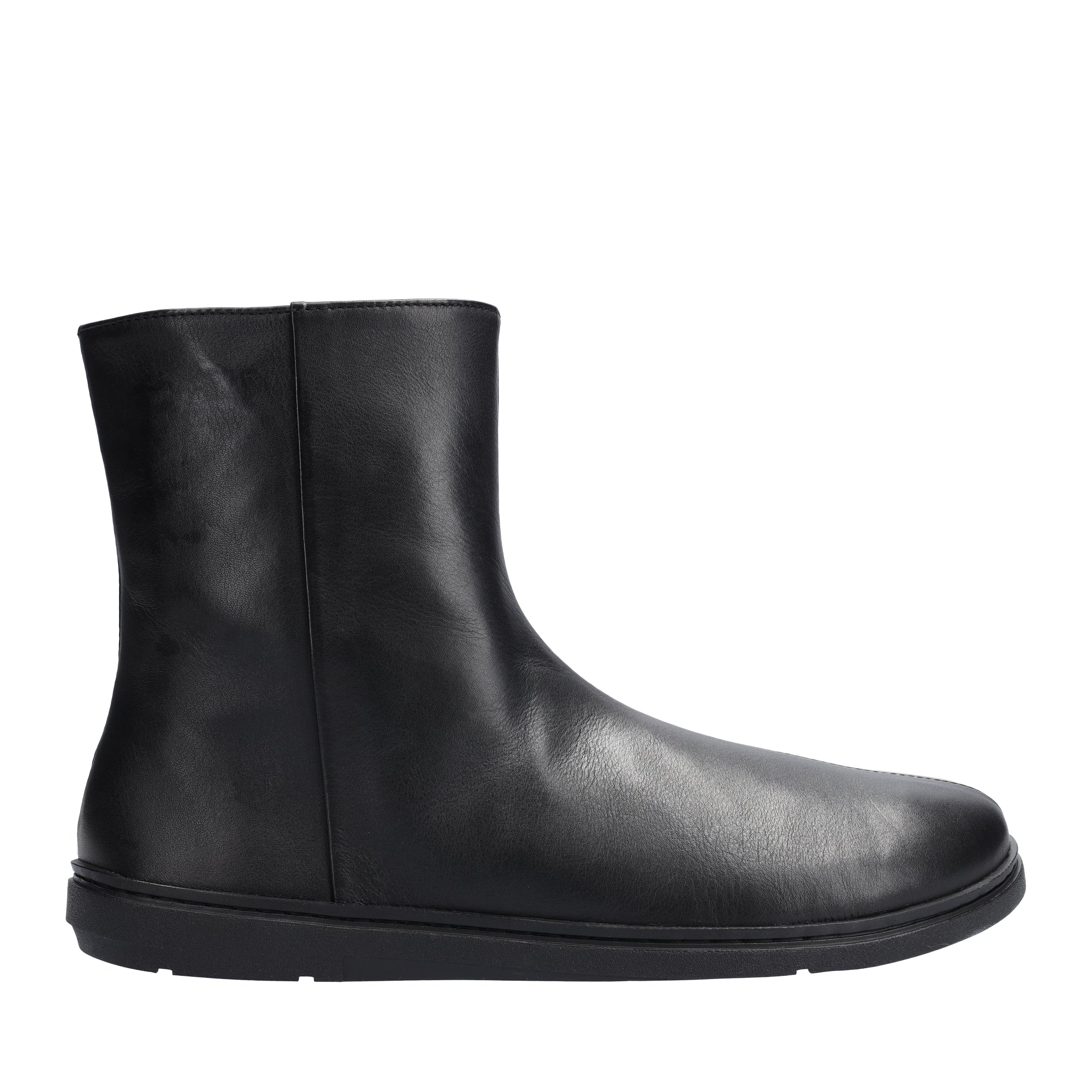 Schwarzer Groundies Ankle-Boot aus Leder