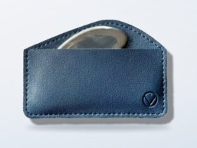 Happy V Premium Gua Sha in its leather sleeve