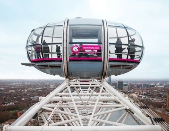 London Eye pod seen from outside