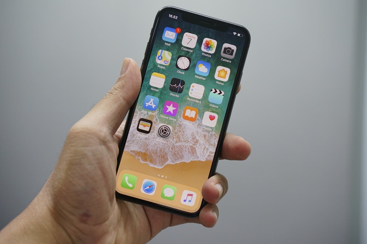 Phone held in a hand