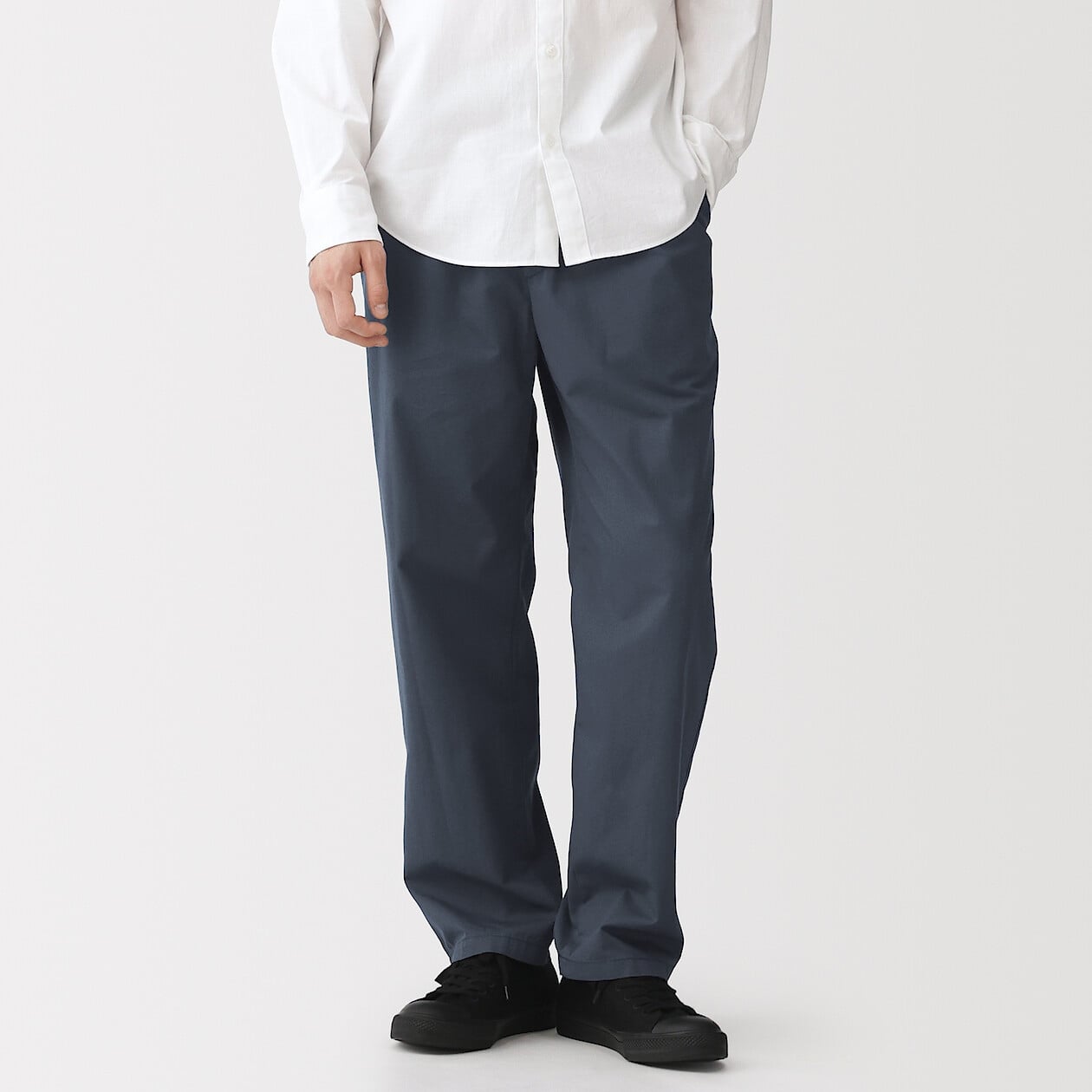 MUJI Men's Relaxed Fit Elasticated Waist Trousers