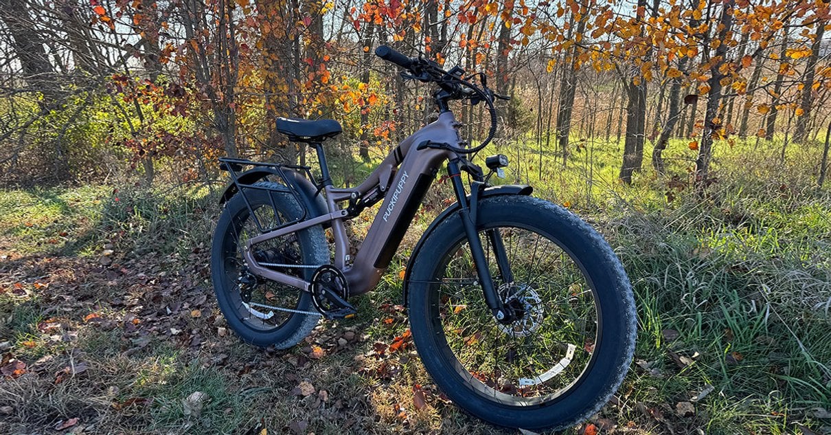 Puckipuppy electric bike in an outdoor riding scene