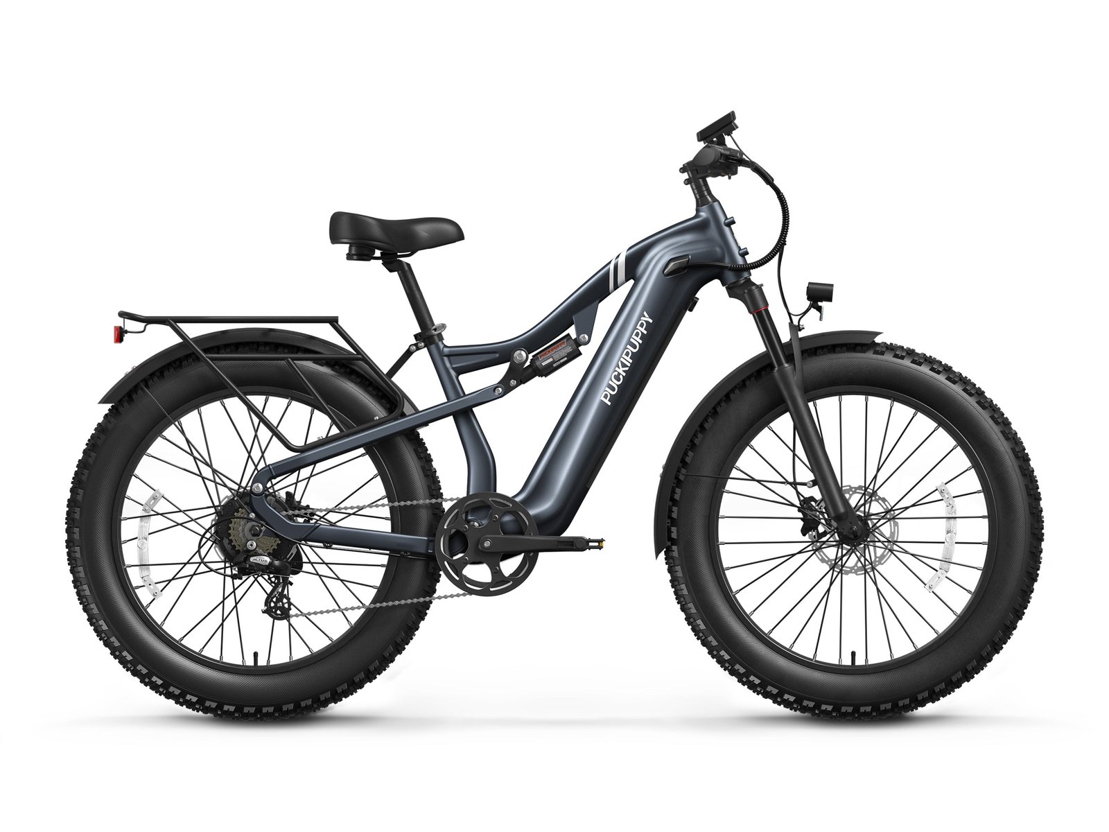 Puckipuppy Labrador Pro electric bike in metallic gray