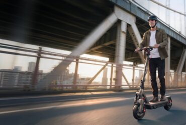 Segway MAX G3 Plus electric scooter in an urban riding scene