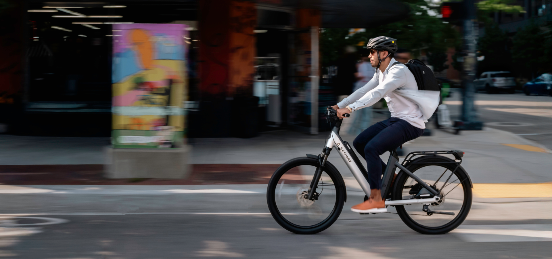 Segway Myon electric bike in a movement-focused lifestyle scene