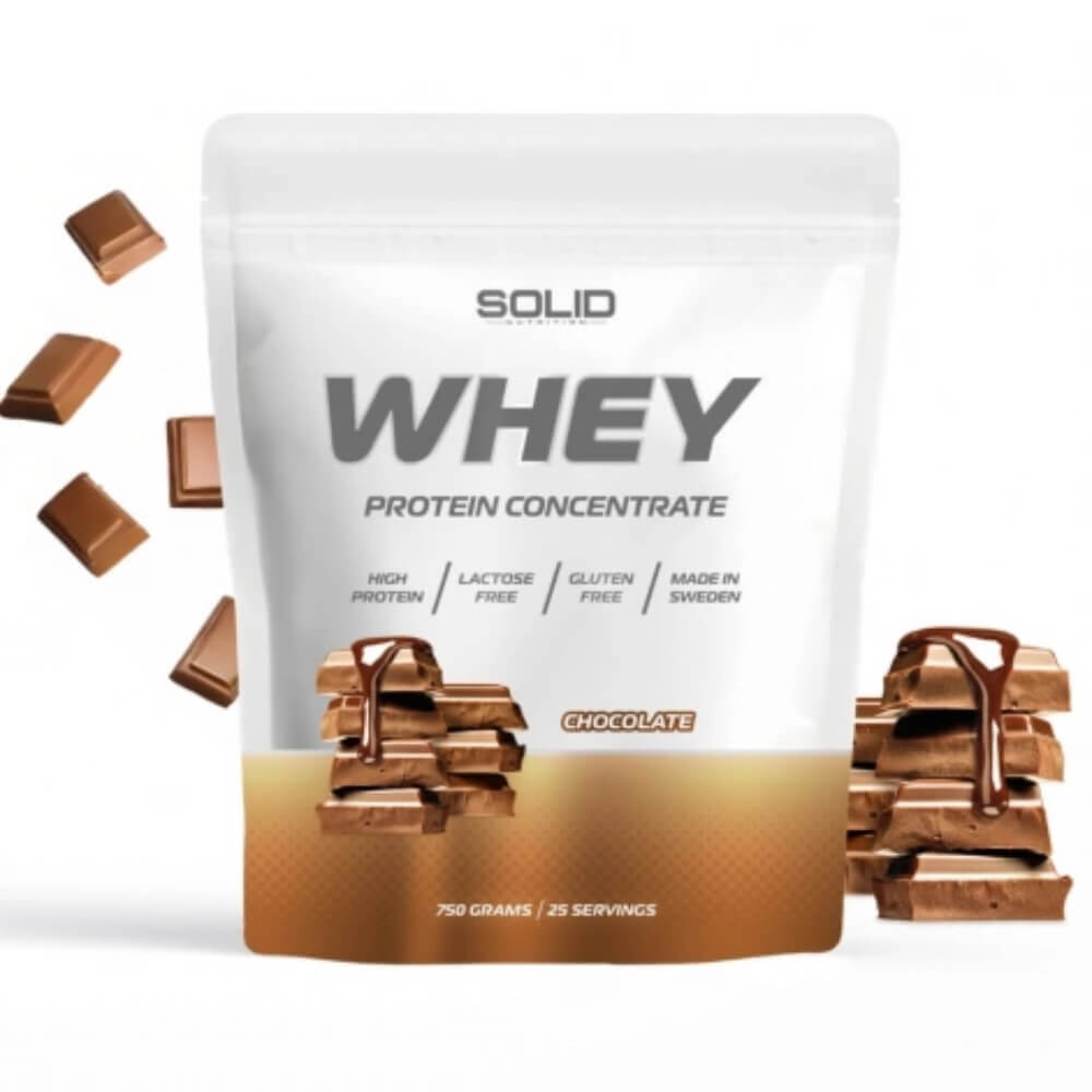 Förpackning med SOLID Nutrition Whey