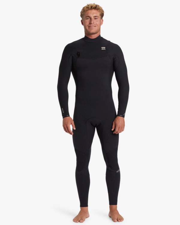 Black 4/3 mm Furnace REVO chest zip wetsuit