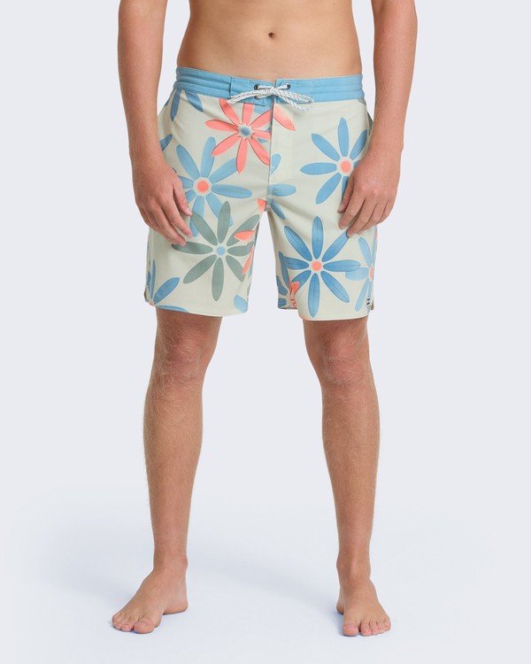 Blue Good Times LT boardshorts shown from the front