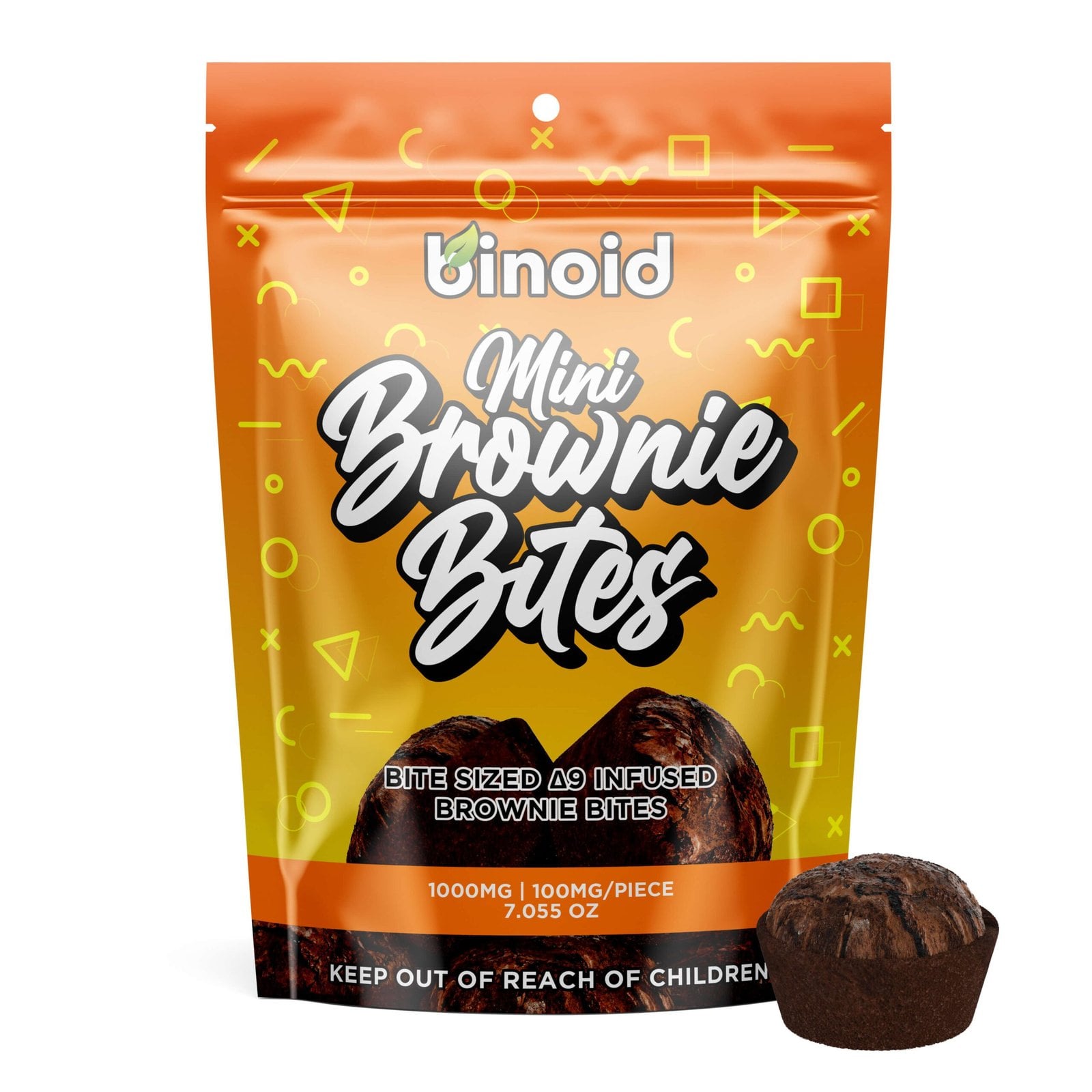 Binoid CBD Delta 9 brownie bites pouch