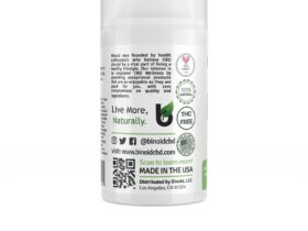 Binoid CBD Healing Cream jar photographed from the side
