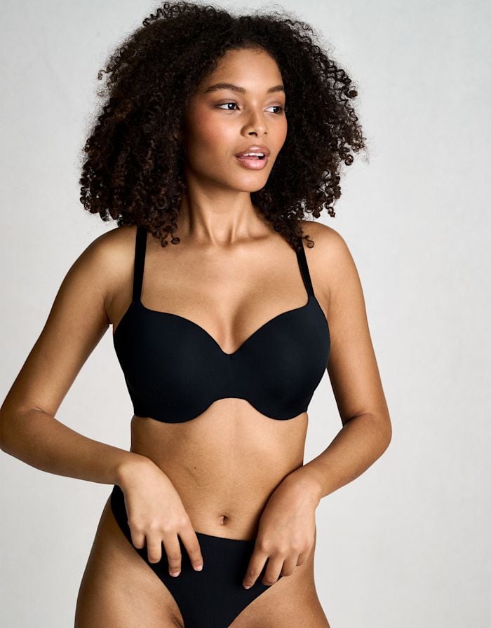 Black 365 T-Shirt Bra with smooth cups