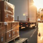 Building materials delivery scene for a home improvement project