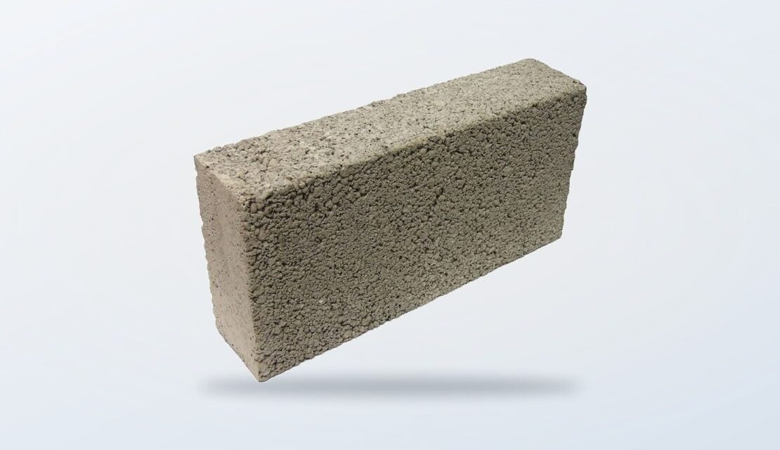 Solid dense concrete block