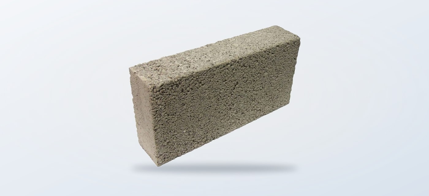Solid dense concrete block