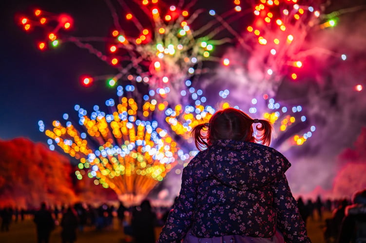 Fireworks display at Sledmere House