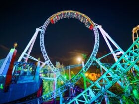 Colossus roller coaster at Thorpe Park Fright Nights
