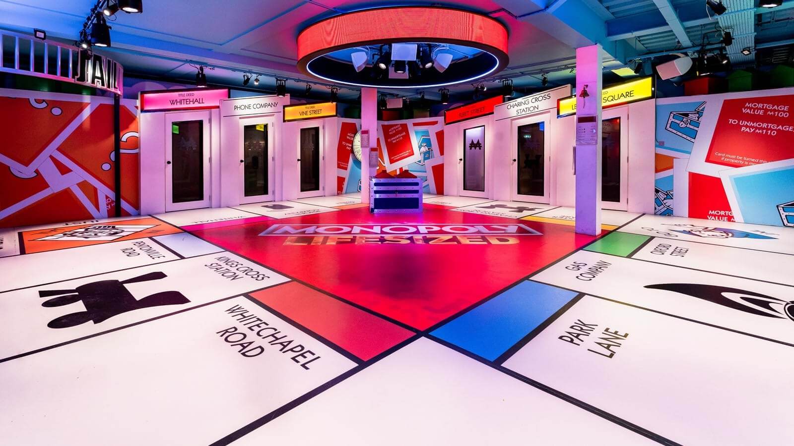 Classic themed Monopoly Lifesized game board