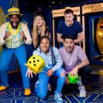Visitors playing a life-sized Monopoly game in London