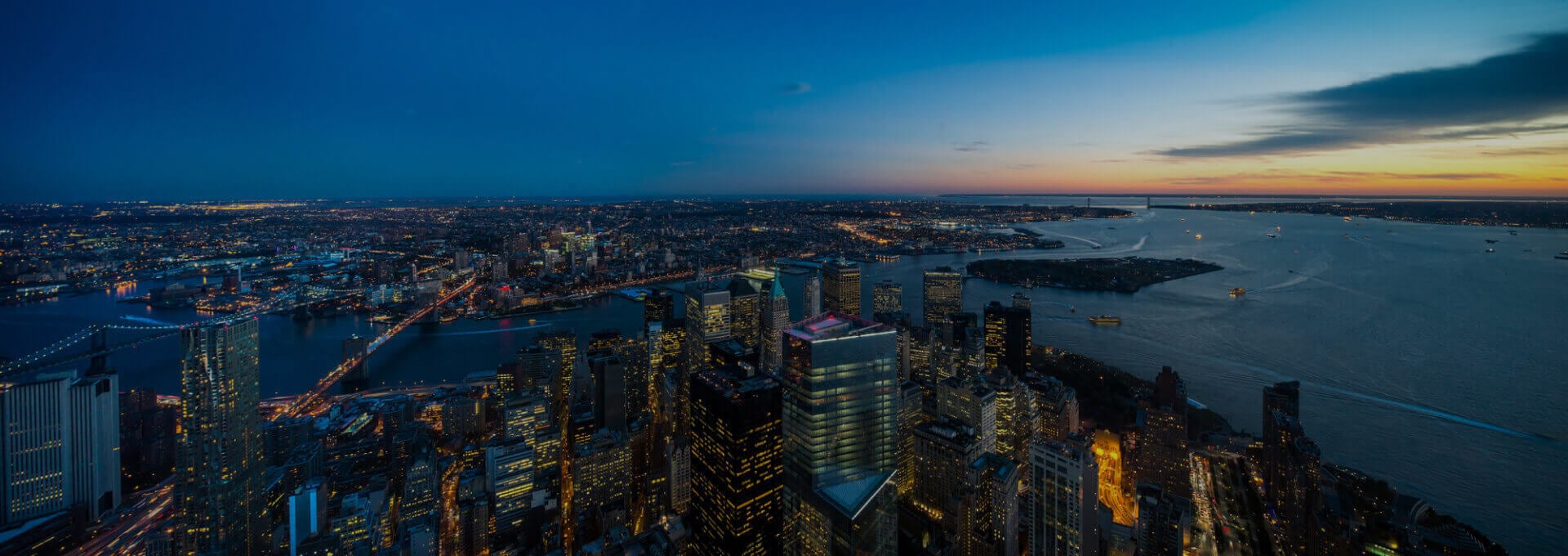 New York skyline seen from the observatory