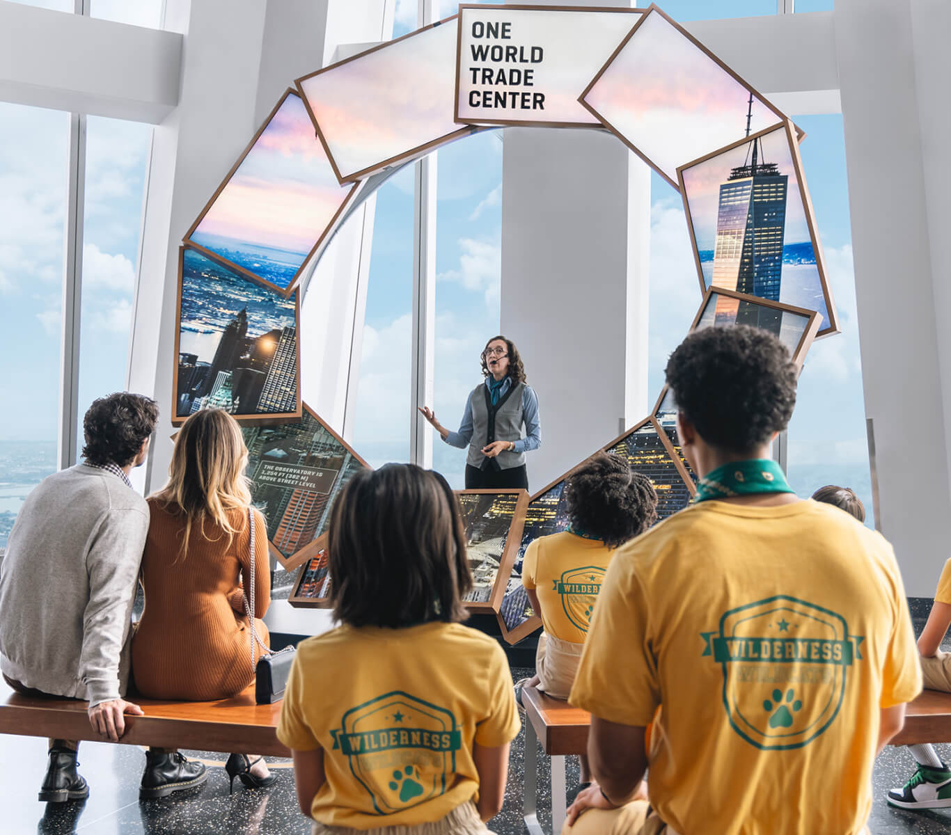 A group enjoying a visit to One World Observatory