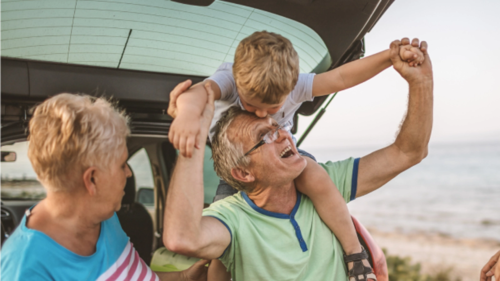 Family travellers enjoying a holiday
