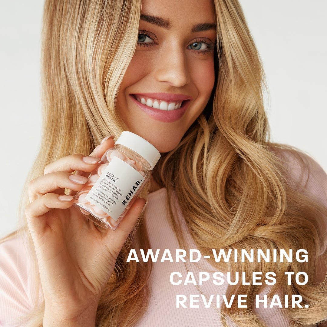 Dose 1.0 hair oil capsules shown as a product