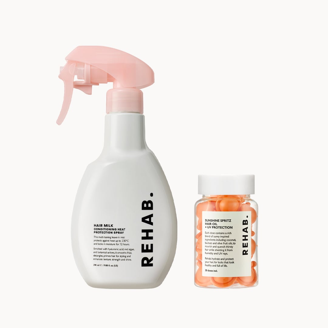 Heat and UV Defence haircare duo from REHAB Your Hair