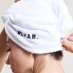 Person wearing the REHAB Micro-Fibre Hair Towel