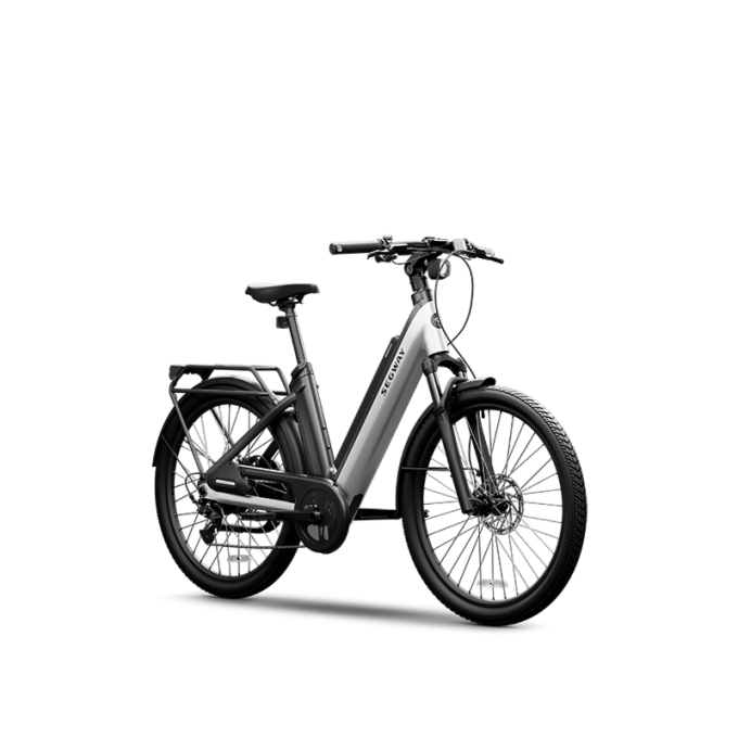 Segway Myon electric bike in a silver finish