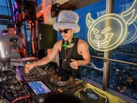 A DJ performing during an event at The View from The Shard