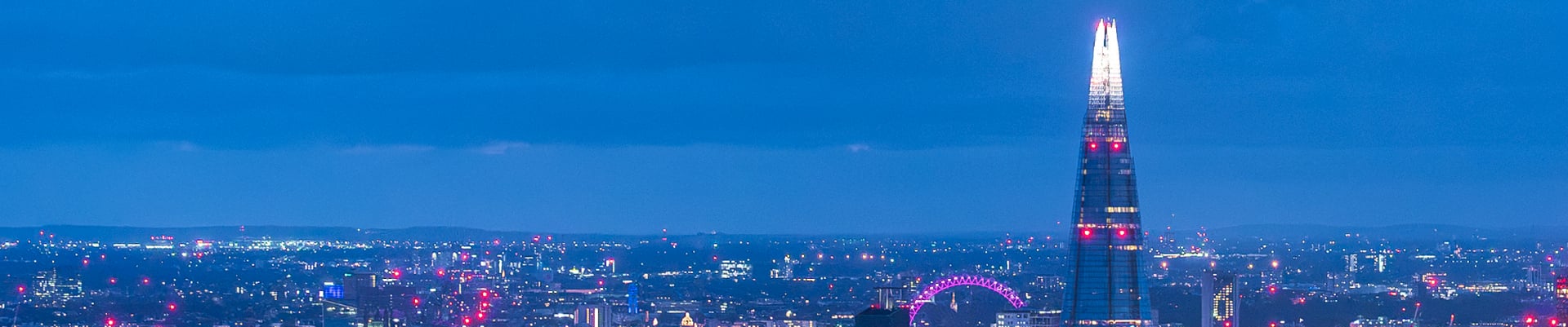 London skyline seen from The View from The Shard
