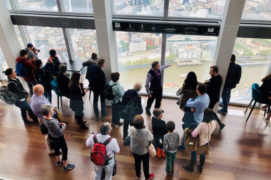 A group visiting The View from The Shard