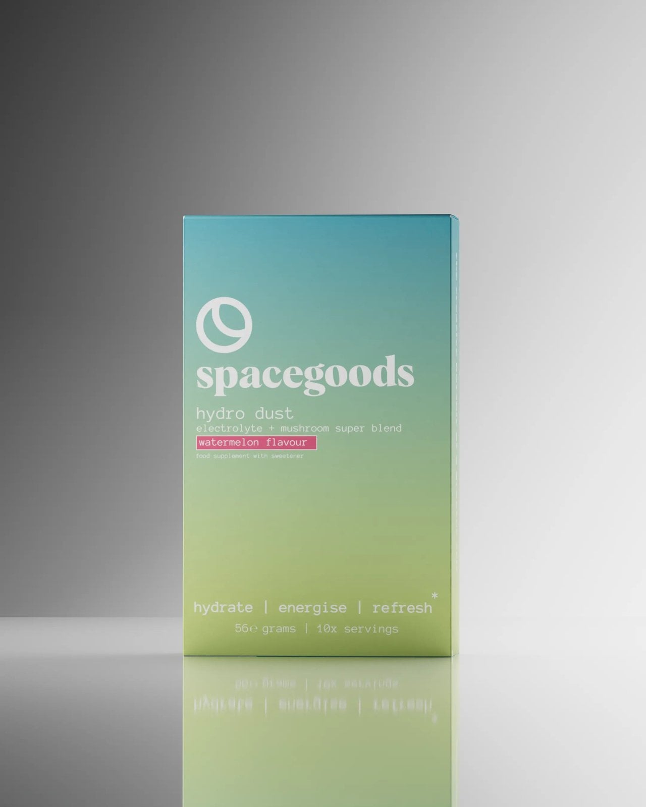 Spacegoods Hydro Dust sachet box