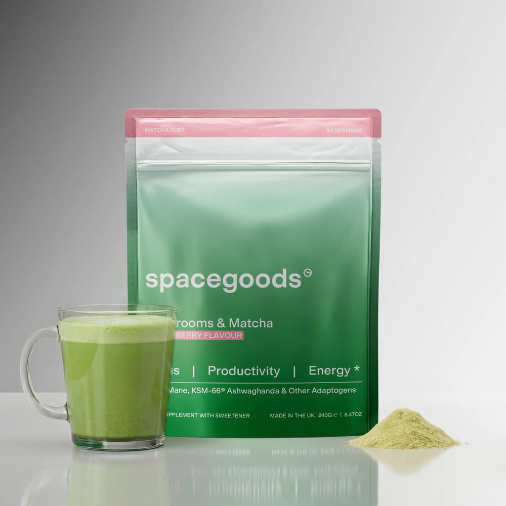 Matcha Dust pouch in strawberry flavour