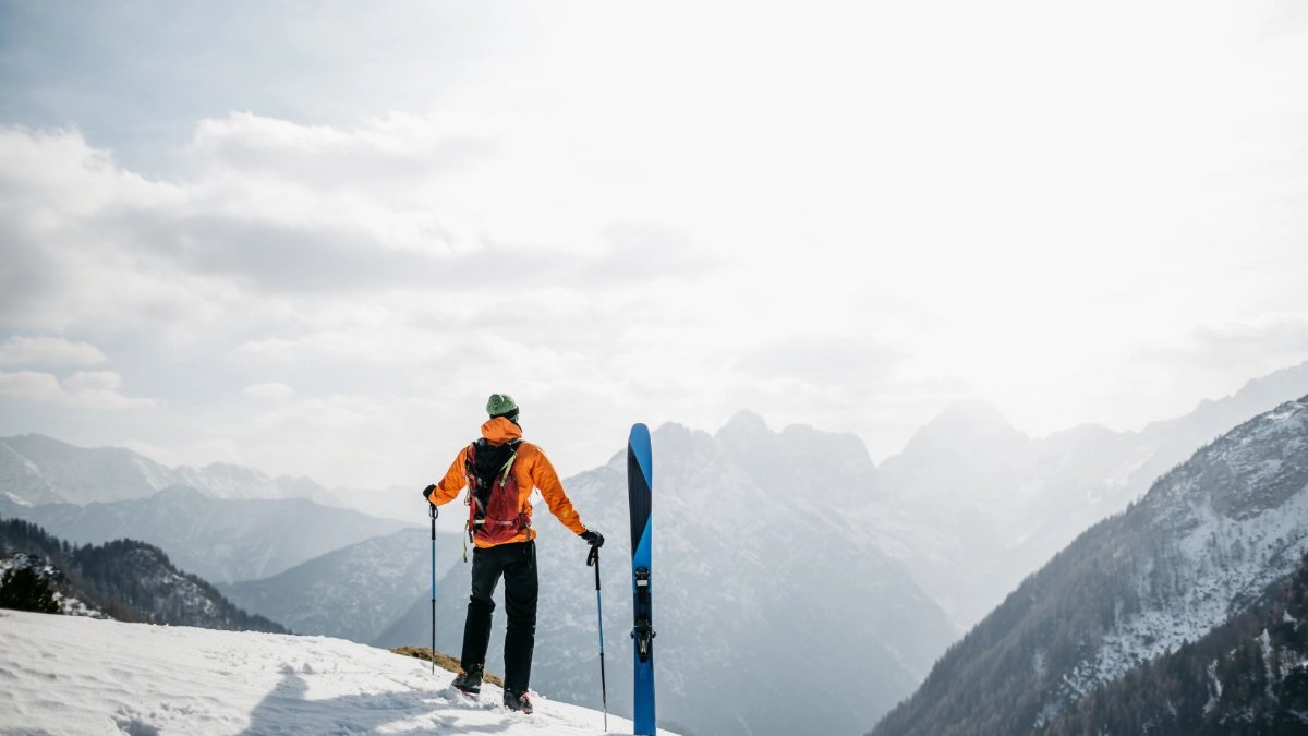 Winter sports holiday scene