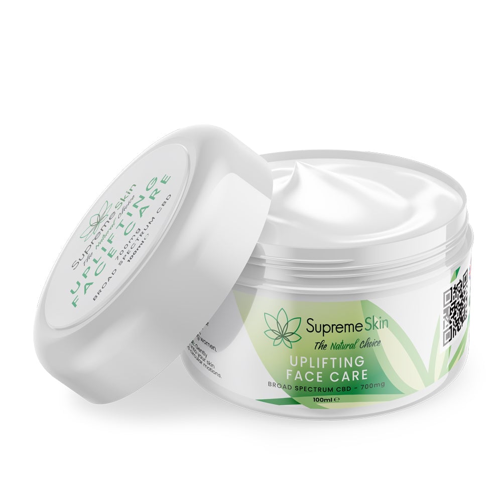 SupremeCBD topical face cream jar