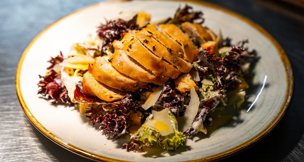 A chicken dish served at The Top Hat restaurant