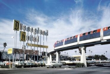 Monorail scene at Disneyland Resort