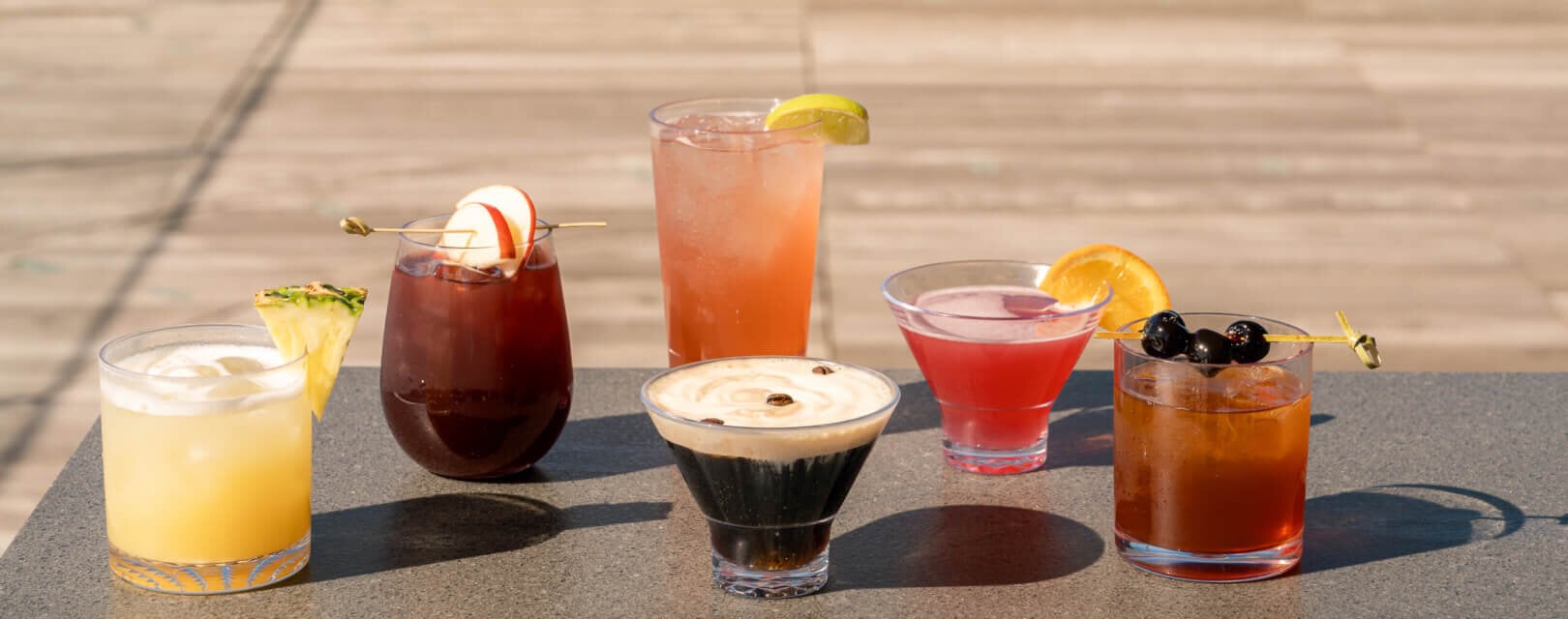 Cocktails served at View Boston