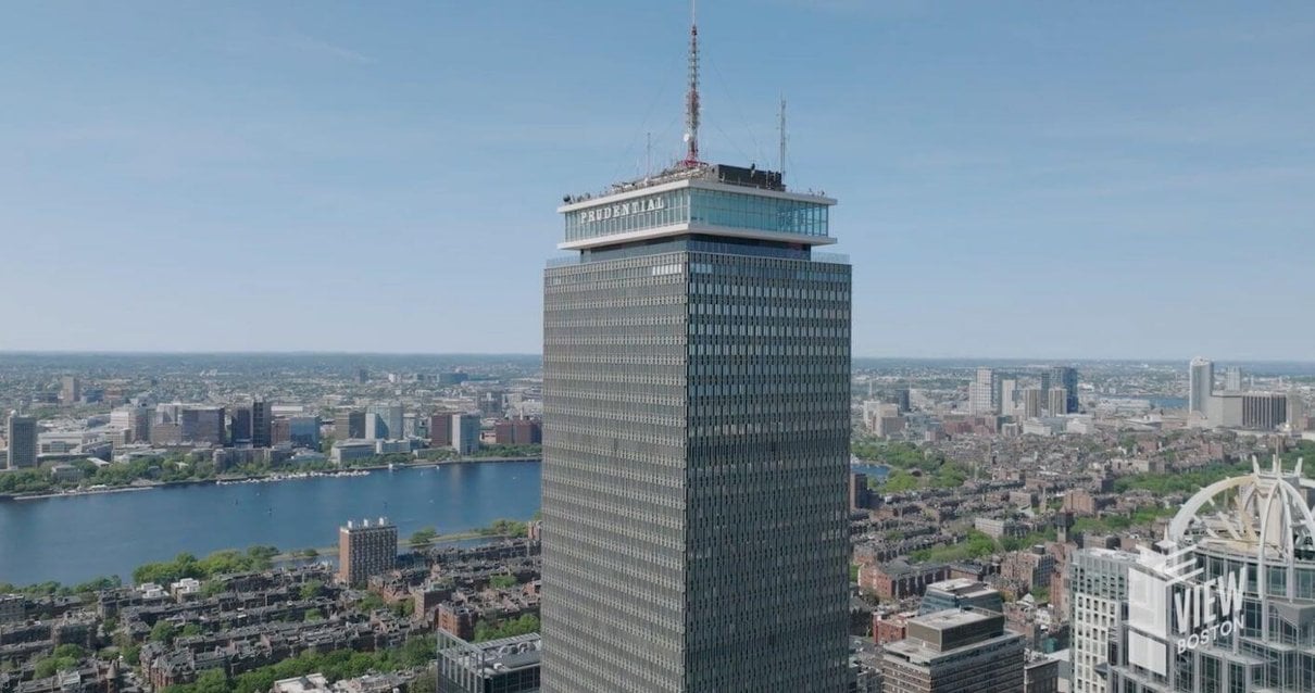 View Boston at the top of Prudential Tower overlooking the skyline