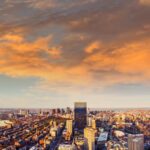 Boston skyline seen from the View Boston observation deck