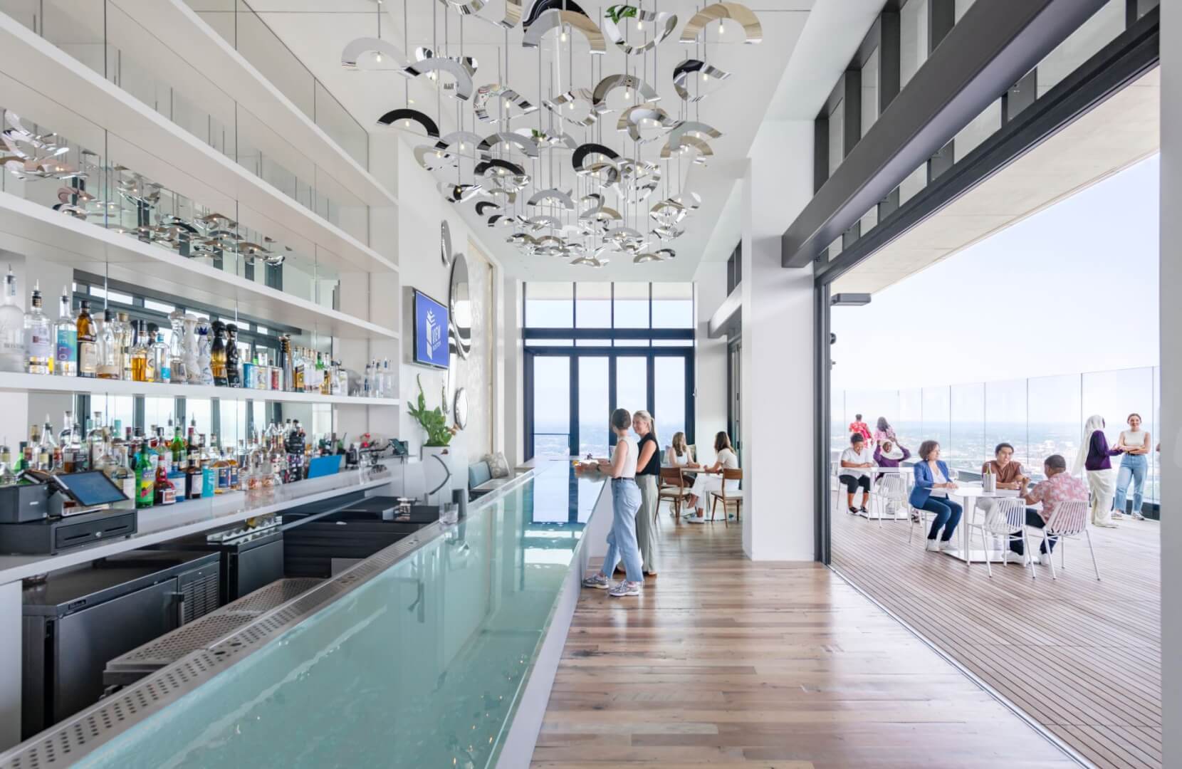 Dining space at Stratus inside View Boston