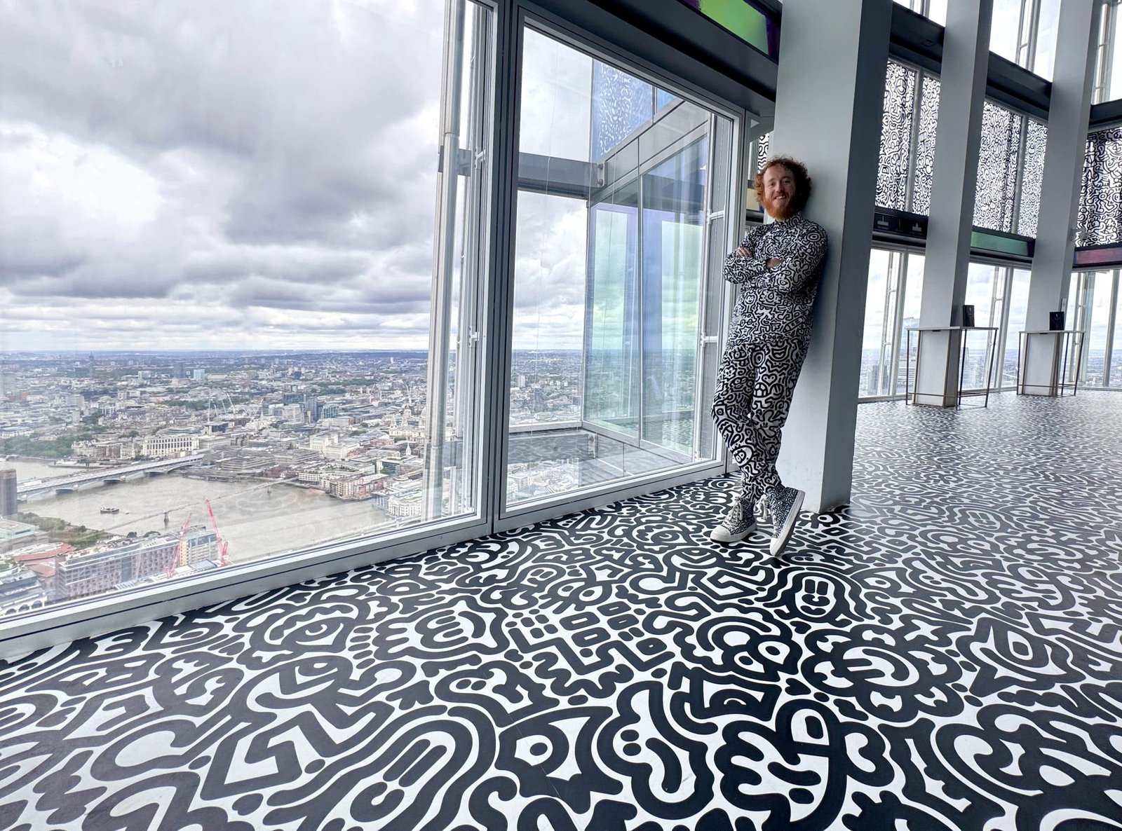 London skyline viewed from inside The Shard