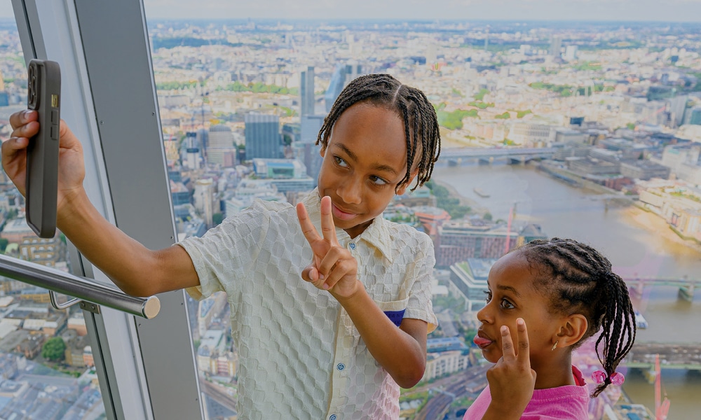 Family enjoying a visit at The View from The Shard